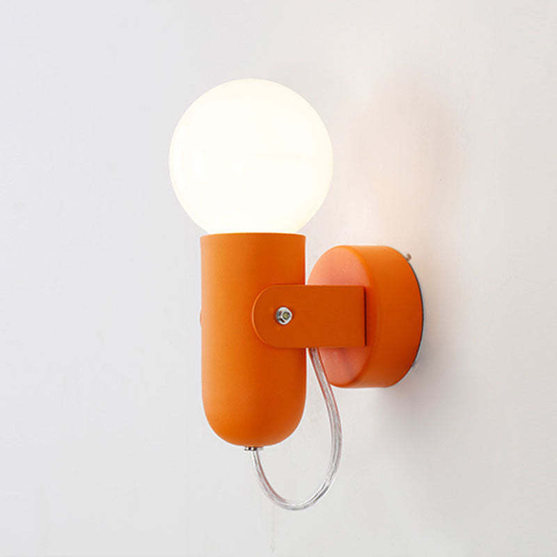 Nordic Solid Color Round Sconce