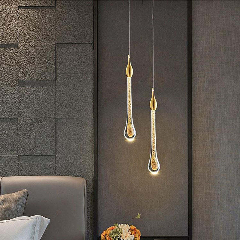 Scandinavian Water Drop Glass LED Pendant