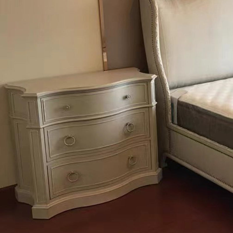 Modern Luxury Wood 3-Drawer Nightstand