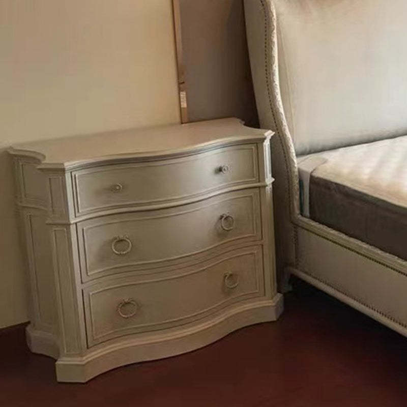 Modern Luxury Wood 3-Drawer Nightstand
