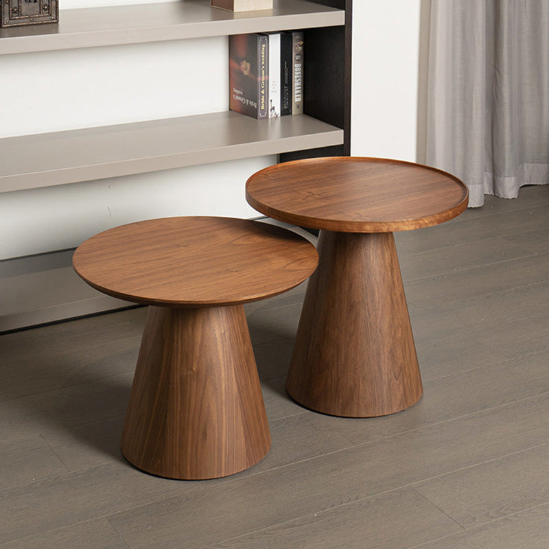 Minimalist Round Wood Coffee Table