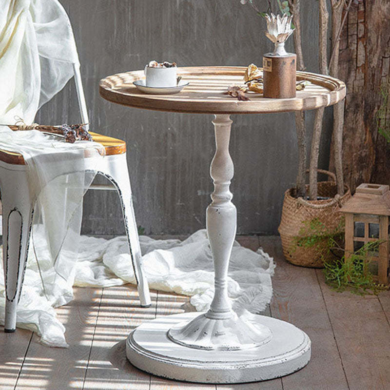 White minimalist round coffee tables
