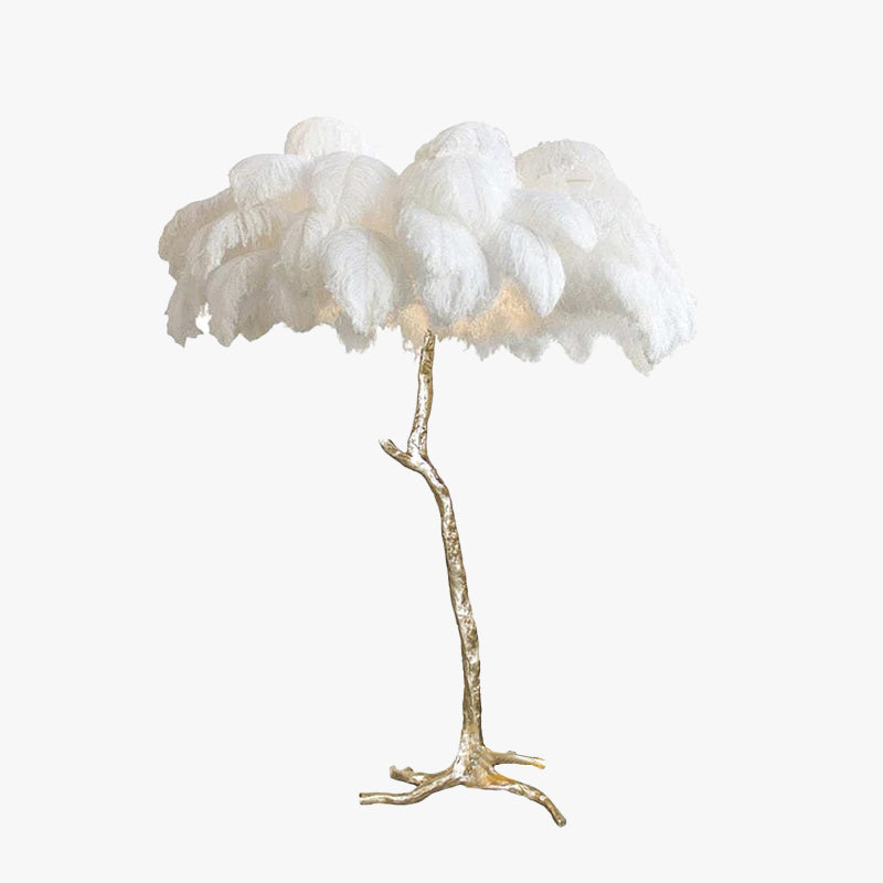 O'Moore Nordic Ostrich Feather Floor Table Lamp