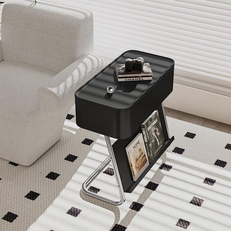 Nordic Rotating L-Shape Steel End Table