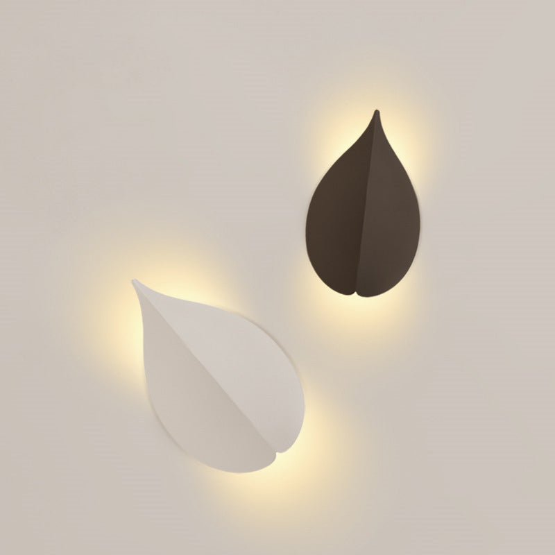 Leaf aluminum wall sconces for hallway — Small / Warm White (3000K) / White