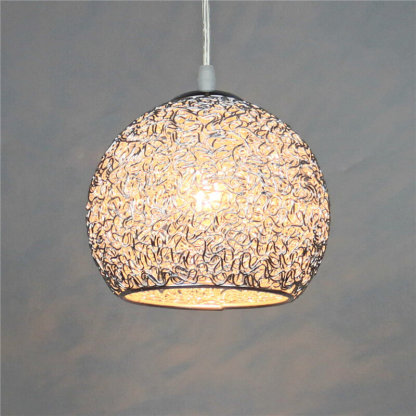 Modern Aluminum Wire Dome Pendant Light