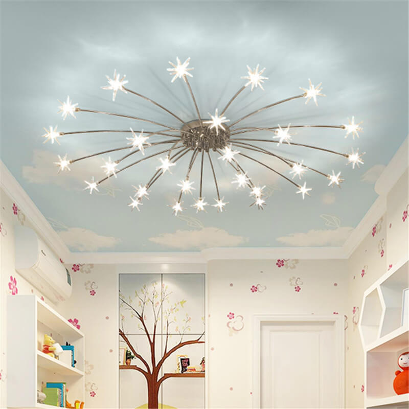 Full Of Stars Iron Flush Ceiling Light