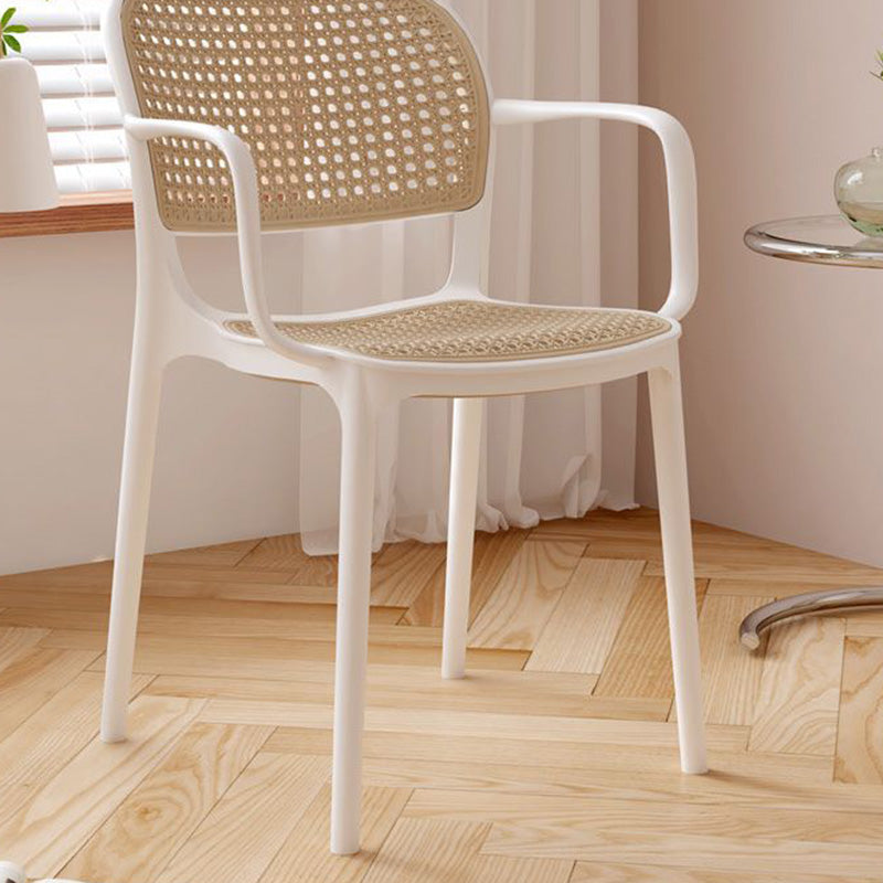 Nordic Rattan Plastic Dining Armchair