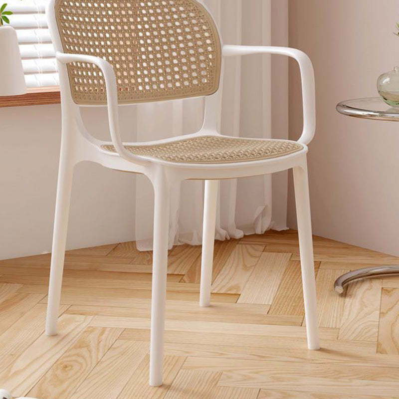 Nordic Rattan Plastic Dining Armchair