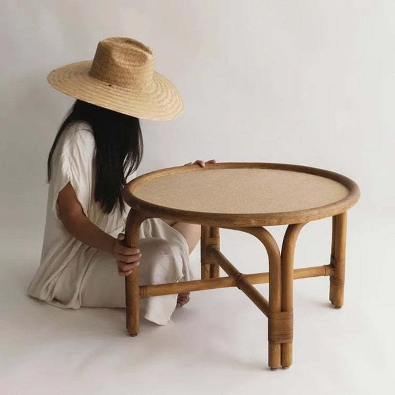 Nordic Round Rattan Coffee Table