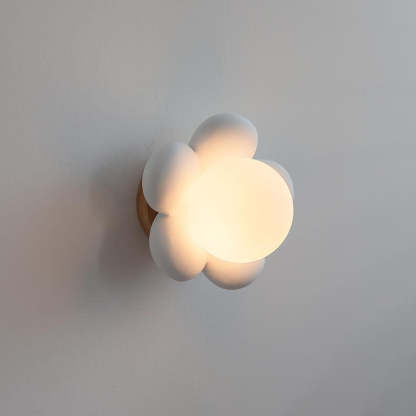 Modern Flower Glass Ceramic Kids Sconce