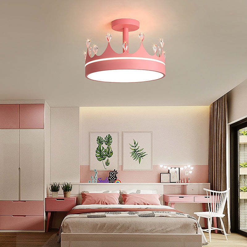 Cartoon Crown LED Kids Ceiling Light