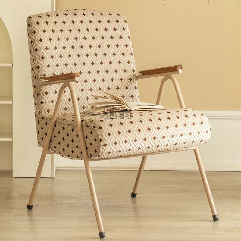 Scandinavian Cushion Steel Accent Chair — B - Default