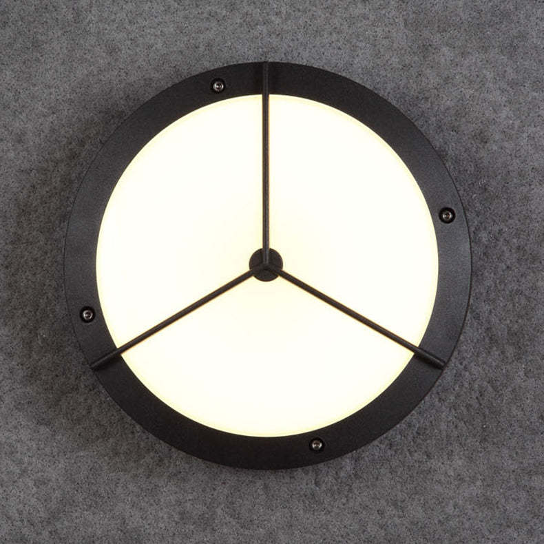 Minimalist Aluminum Acrylic Round LED Outdoor Wall Light