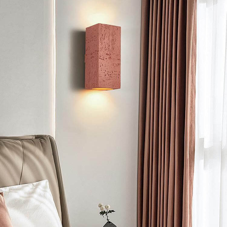 Retro Wabi-Sabi Hand-Sculpted Column LED Sconce — Stone Gray / 220V-240V For UK/AU