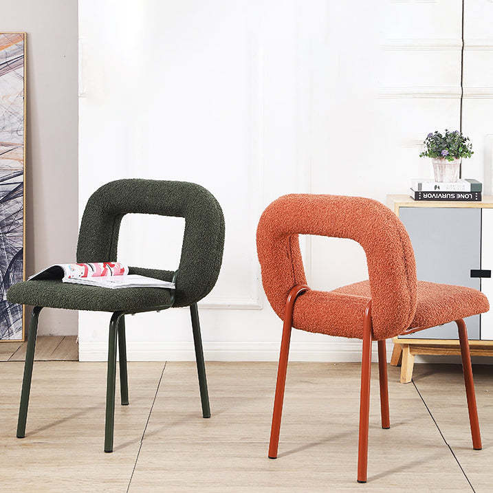 Scandinavian Lambswool Donut Dining Chair