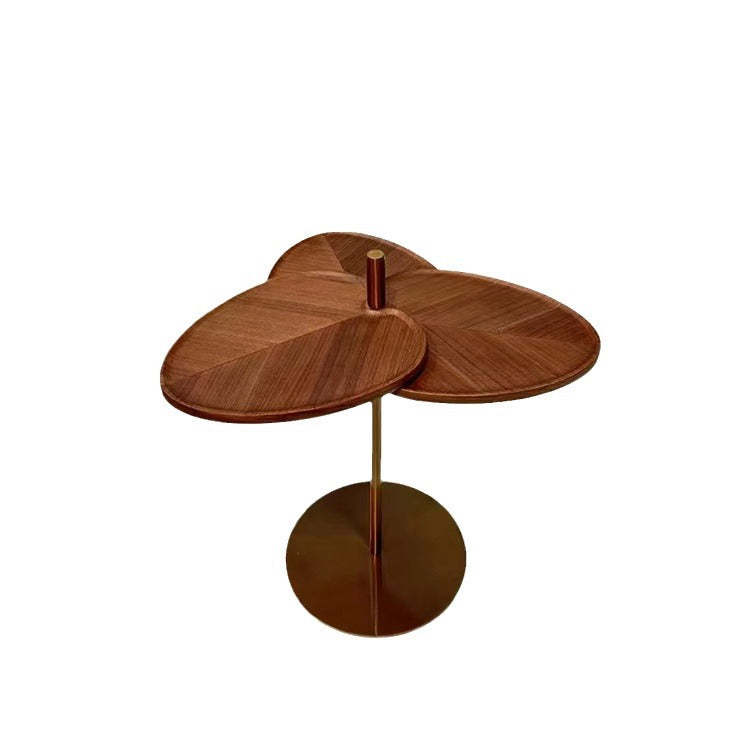 Contemporary Rotatable Wood Coffee Table 3-Tier