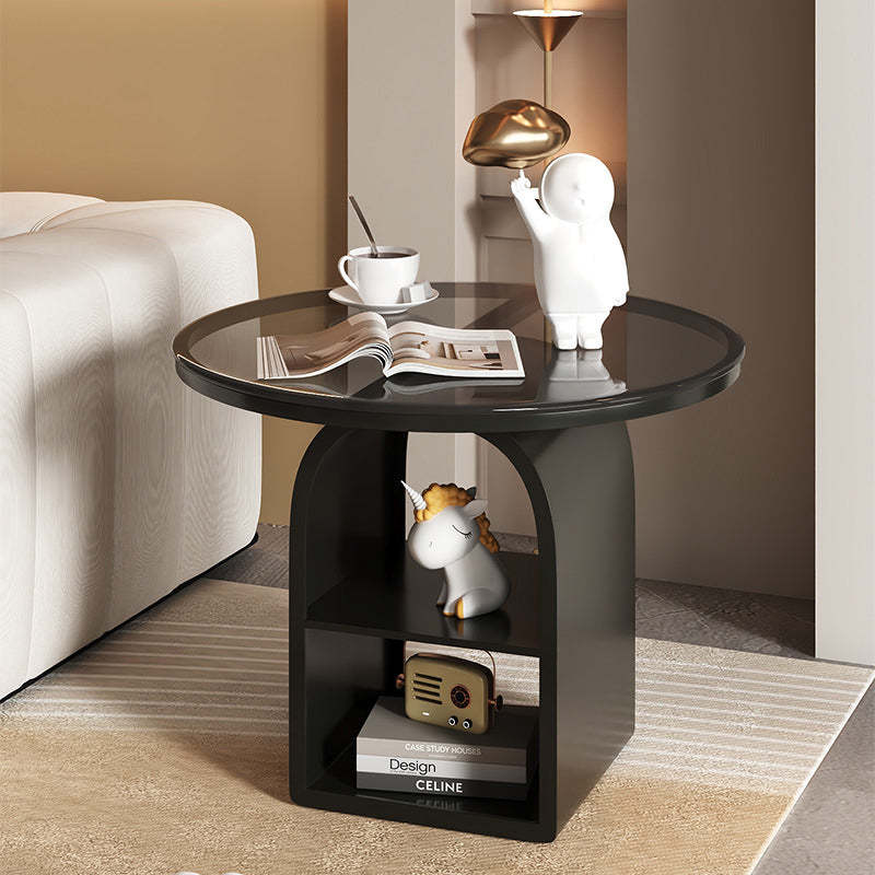 Black minimalist 3-tier coffee tables