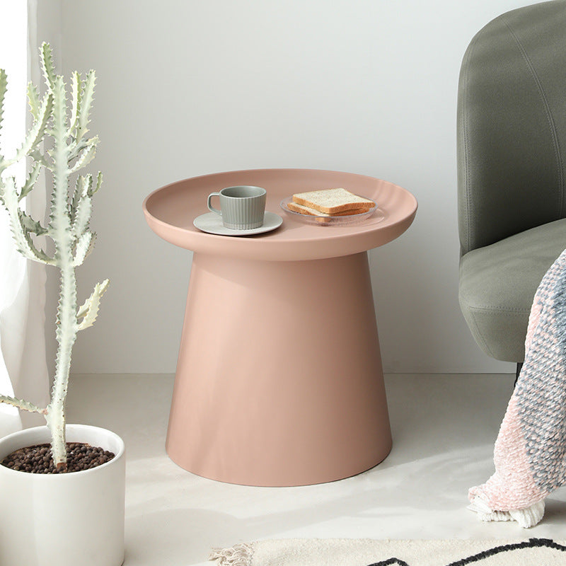 Scandinavian Round Plastic End Table