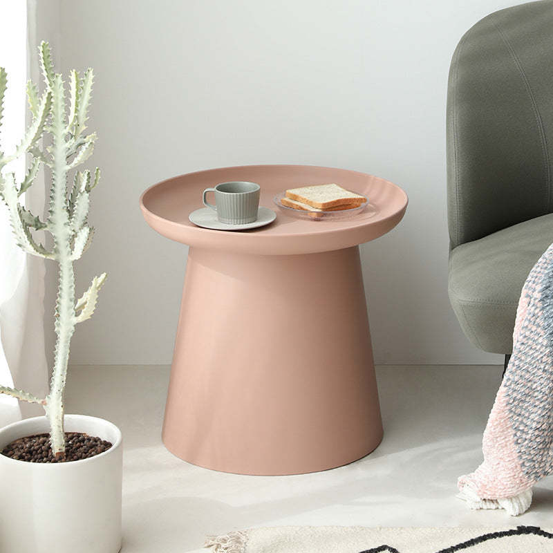 Scandinavian Round Plastic End Table