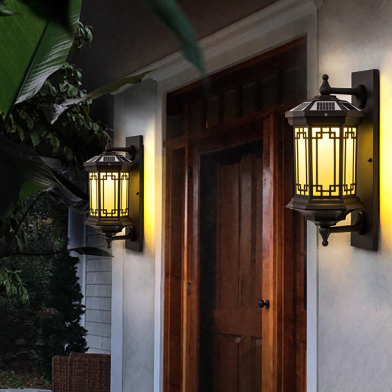 Chinese Solar Cylinder Loft Aluminum Glass Wall Sconce