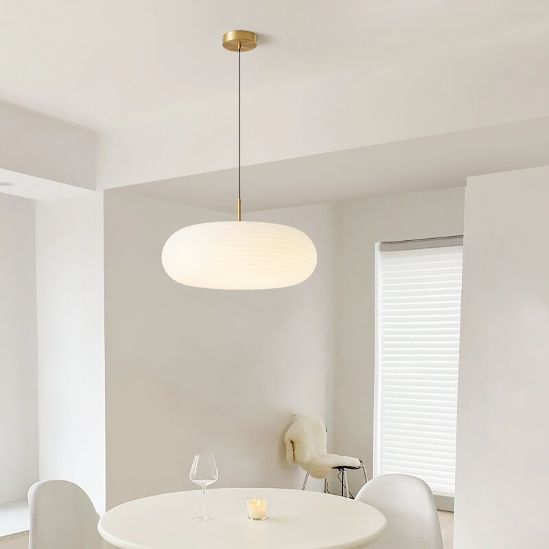 Modern Cream Apple Copper LED Pendant Light