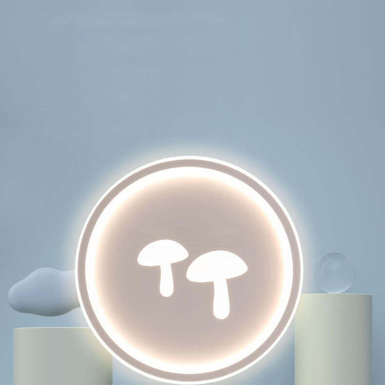 Modern Round Acrylic Mushroom LED Flush Mount Light
