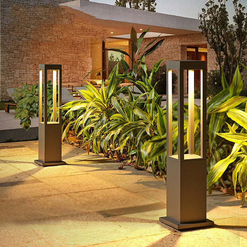 Minimalist Cylinder Square Aluminum LED Landscape Light