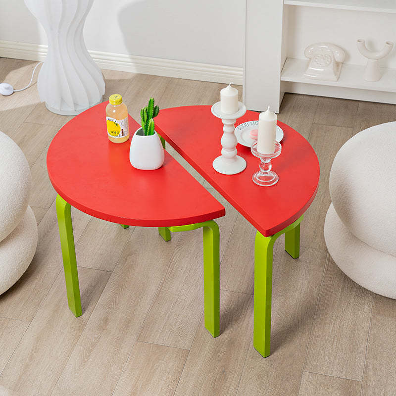Half Round Solid Wood Coffee Table