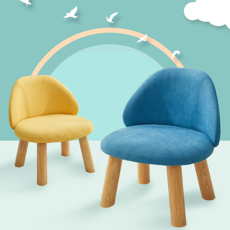 Nordic Fabric Round Entryway Footstool