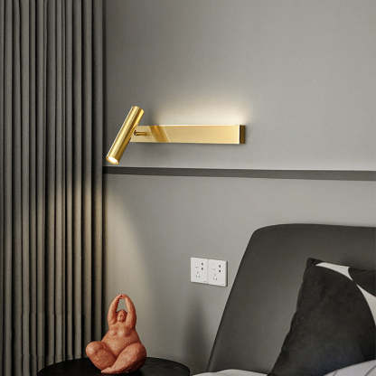 Modern Luxury Rectangle Copper LED Sconce — Small - Left / Gold - 220V-240V For UK/AU / White Light (5000K)