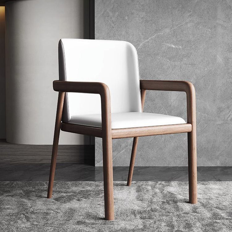 Chinese Ash Wood PU Leather Dining Chair