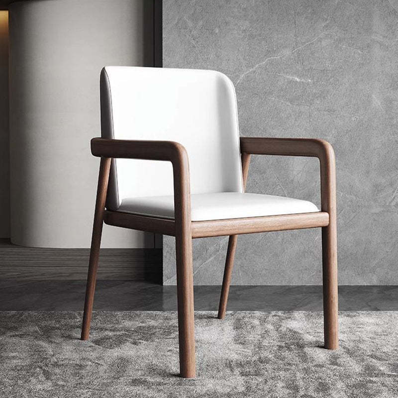 Chinese Ash Wood PU Leather Dining Chair