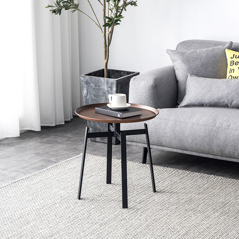 Minimalist Round Iron 4-Leg Coffee Table