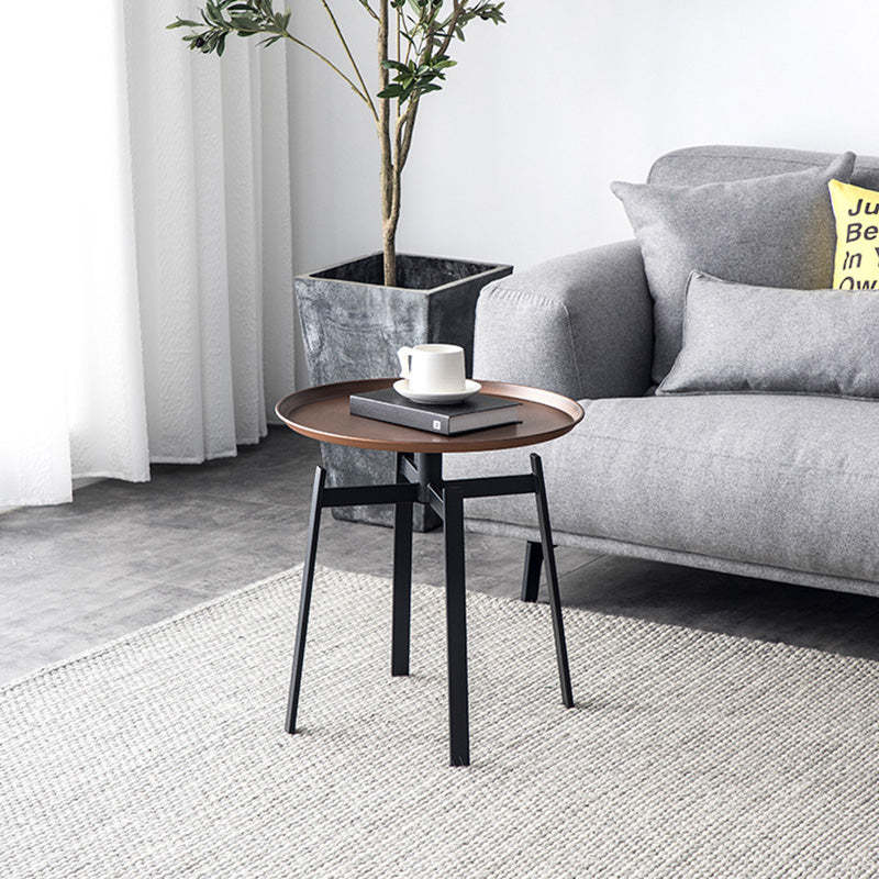 Minimalist Round Iron 4-Leg Coffee Table