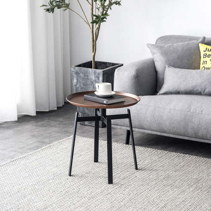 Minimalist Round Iron 4-Leg Coffee Table