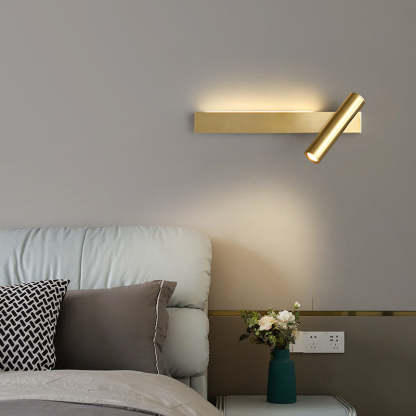 Modern Luxury Rectangle Copper LED Sconce — Small - Left / Gold - 110V-120V For US/CA / Neutral Light (4000K)