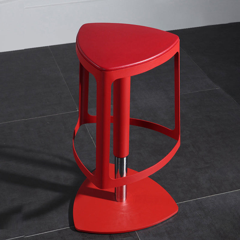 Lighom minimalist triangle red bar & counter stools in iron