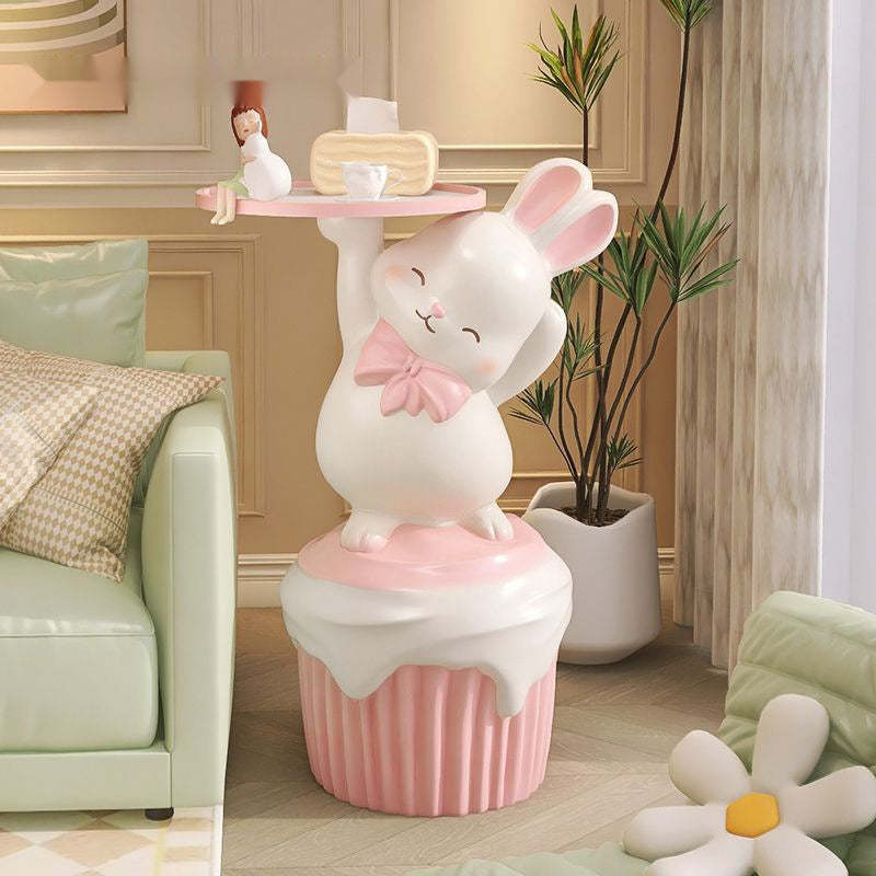 Cartoon Rabbit Resin Side Table