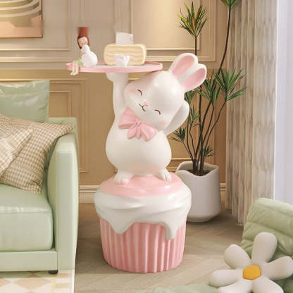 Cartoon Rabbit Resin Side Table