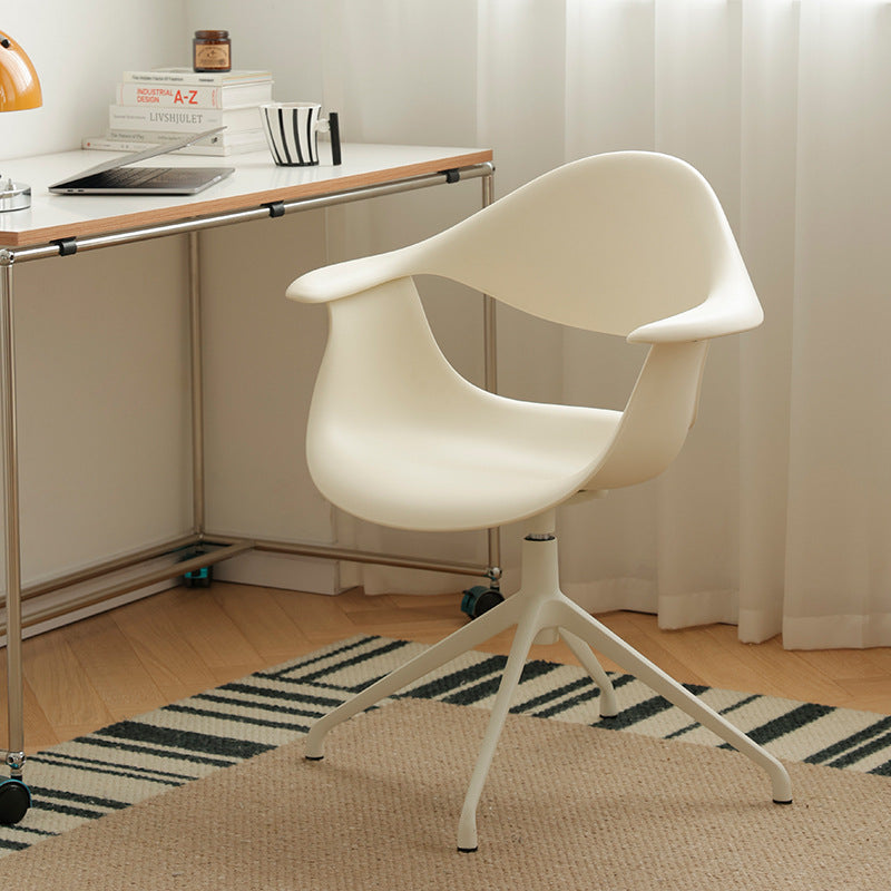 Nordic Geometric Aluminum Desk Chair — Without Roller / Yellow
