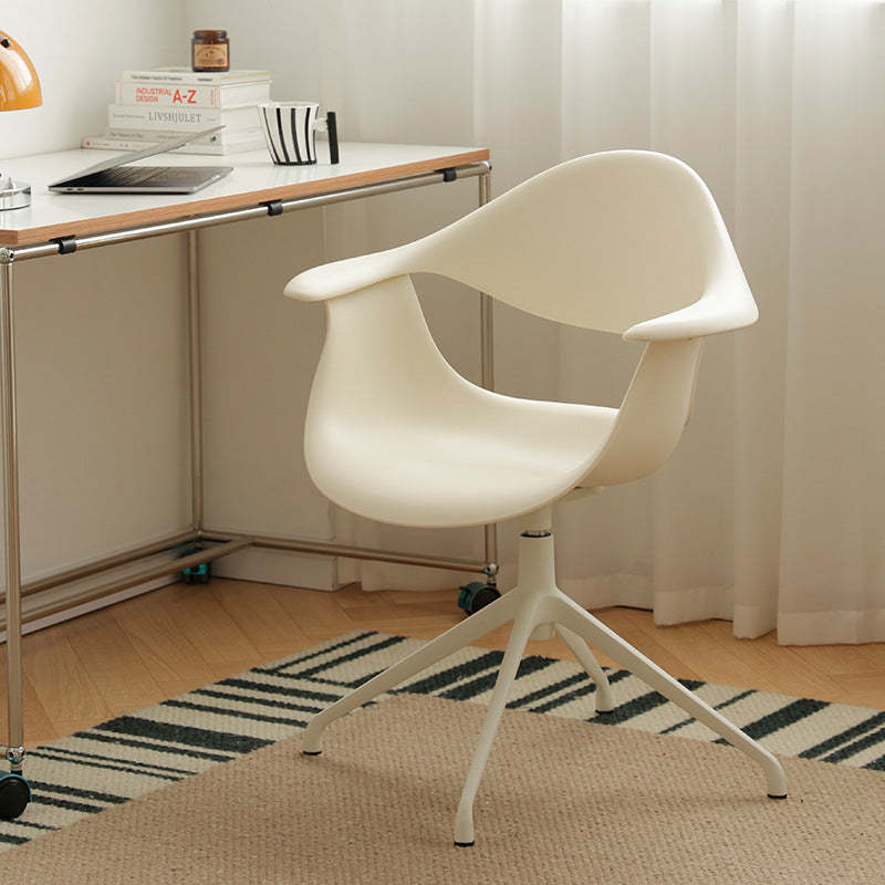 Nordic Geometric Aluminum Desk Chair — Without Roller / Yellow
