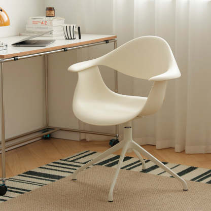 Nordic Geometric Aluminum Desk Chair — Without Roller / Yellow