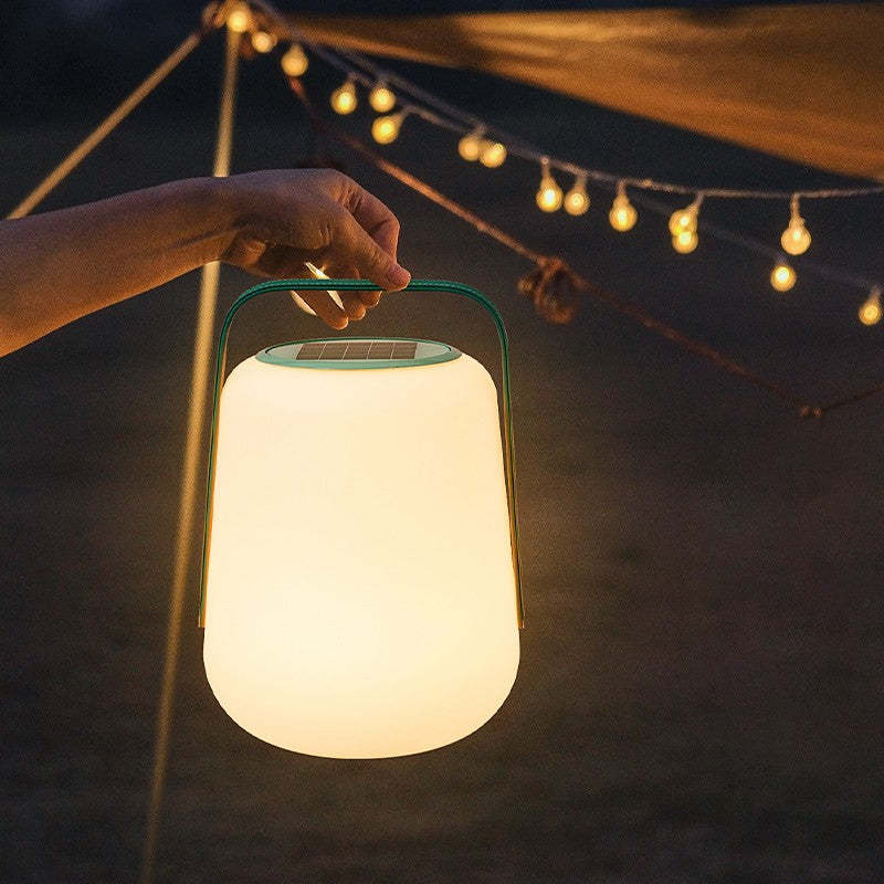 Minimalist Solar Leather Lantern Light