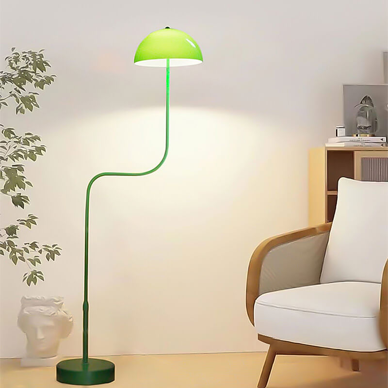 Scandinavian Iron Glass Liftable Dome Floor Lamp