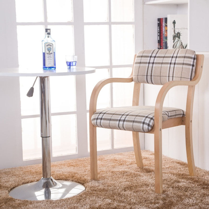 Nordic Wood Fabric Leather Velvet Dining Chair