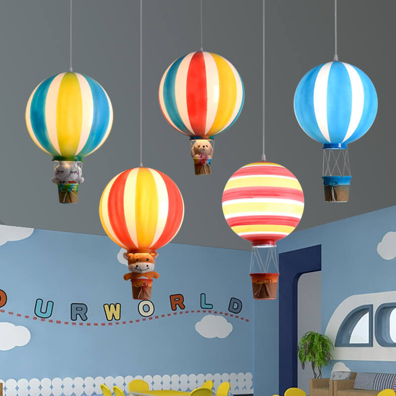 Scandinavian Hot Air Balloon Iron Acrylic Pendant Light
