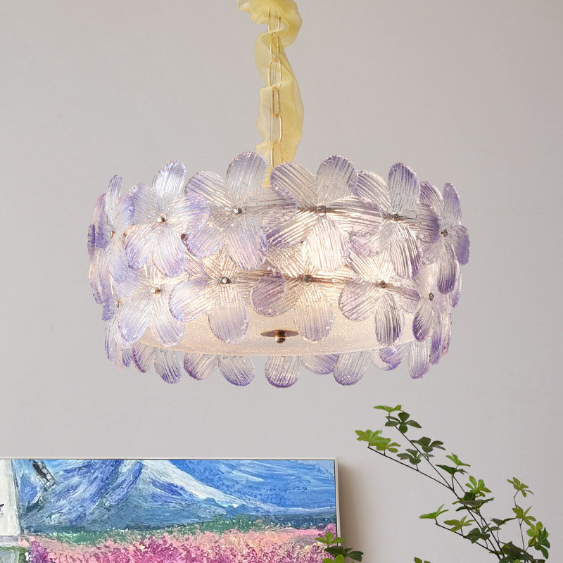 Art Deco Cinquefoil Spherical Glass Chandelier