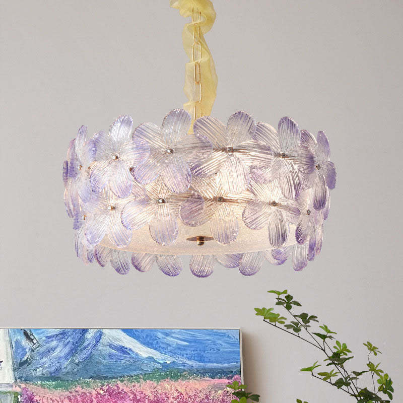 Art Deco Cinquefoil Spherical Glass Chandelier