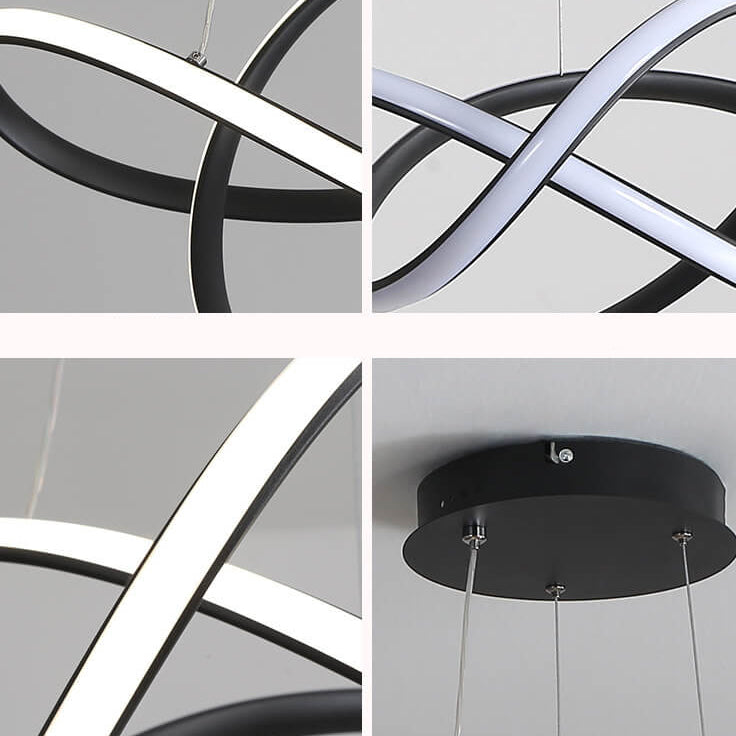 Minimalist Ring Aluminum Strip LED Pendant Light — Infinitely Dimmable / 110V-120V For US/CA